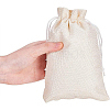 Burlap Packing Pouches Drawstring Bags ABAG-BC0001-02-4