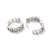 Rack Plating Brass Clear Cubic Zirconia Hoop Earrings EJEW-S241-08P-2