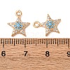 Brass Micro Pave Light Sky Blue Cubic Zirconia Pendants CU-CBAEC99-20G-3