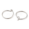 Rhodium Plated 925 Sterling Silver Hoop Earring Findings STER-Q188-01A-P-2