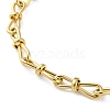 304 Stainless Steel Bowknot Link Chain Bracelets for Women BJEW-G712-08G-2