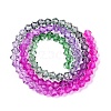 Gradient Color Baking Paint Glass Bead Strands LS-DGLA-A039-T4mm-A09-2
