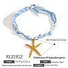304 Stainless Steel Pendant Printed Scarf Necklaces FS-WGD2FA8-10-1