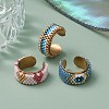 Glass Seed Beads Cuff Rings RJEW-MZ00016-10