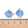 304 Stainless Steel Enamel Pendants STAS-M102-22P-04-3