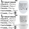 Removable PVC Self Adhesive Toilet Stickers DIY-WH0491-33A-1