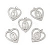 Brass Micro Pave Cubic Zirconia Pendants KK-E068-VB096-2