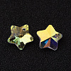 Star Faceted K9 Glass Charms EGLA-O006-04B-2