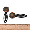 Alloy & Iron Bookmark Cabochon Settings PALLOY-N184-08AB-3