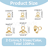 100Pcs 10 Styles 201 & 304 Stainless Steel Bead Cap Pendant Bails STAS-FI0001-02-2