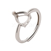 Rhodium Plated 925 Sterling Silver Adjustable Ring Components STER-NH0016-01B-P-1