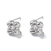 Brass with Cubic Zirconia Stud Earrings Findings KK-B087-11P-1