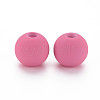Rubberized Style Acrylic Beads MACR-T042-04A-01G-2