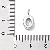 925 Sterling Silver Cubic Zirconia Oval Charms STER-S006-01S-D-3