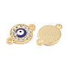 Evil Eye Zinc Alloy Enamel Connector Charms ENAM-TAC0021-13KCG-01-2