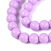 Painted Glass Bead Strands X-DGLA-S071-6mm-B38-3