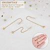 4Pairs 304 Stainless Steel Ear Thread with Heart for Women STAS-UN0035-81-4