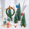 AHADERMAKER 5Pcs 5 Style Artificial Mini PVC Pine Needle Christmas Tree AJEW-GA0005-94-4