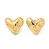 304 Stainless Steel Love Heart Stud Earrings for Women AJEW-Z009-04A-G-1