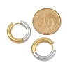 201 Stainless Steel Two Tone Hoop Earrings EJEW-Q002-01G-06-5