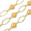 Rack Plating Brass Enamel Link Chains CHC-P012-09G-02-1