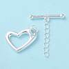 925 Sterling Silver Toggle Clasps with Chain STER-D005-05S-2