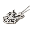 Non-Tarnish 304 Stainless Steel Pendant Necklaces NJEW-H022-05P-2