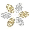 10Pcs 2 Colors Brass Filigree Joiners KK-YW0002-20-1