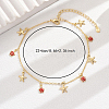 Elegant Brass Enamel Turtle Starfish Beach Anklet for Stylish Women JC1735-3