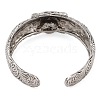 Tiger Tibetan Style Alloy Cuff Bangles for Men BJEW-P337-05AS-3