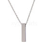 304 Stainless Steel Rectangle Pendant Urn Ashes Necklaces NJEW-WH0036-031P-1