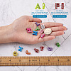 Mixed Color Zinc Alloy Grade A Rhinestone Letter Slide Charms ALRI-TA0001-12-6