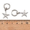 Ocean 304 Stainless Steel Hoop Dangle Earrings for Women EJEW-JE07267-02-6