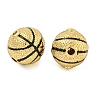 Basketball Rack Plating Brass Micro Pave Clear Cubic Zirconia Beads KK-Z063-50G-2