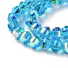 Transparent Electroplate Glass Beads Strands GLAA-Q099-C01-08-3