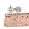 Non-Tarnish 304 Stainless Steel Charms STAS-Q201-T445-11S-4