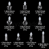 20Pcs 10 Styles Clear Glass Wishing Bottle Pendants GLAA-FS0002-19-4