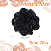 Polyester Flower Brooches JEWB-WH0021-54A-2