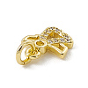 Brass Micro Pave Cubic Zirconia Charms ZIRC-F132-90G-3