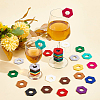 BENECREAT 60Pcs 12 Colors Felt Wine Glass Charms AJEW-BC0003-09-4