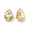 Brass Micro Pave Cubic Zirconia Cabochons MRMJ-P015-02D-LG-1