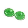 Natural Malaysia Jade Donut/Pi Disc Charms G-G142-01N-2