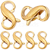 SUNNYCLUE Brass Double Opening Lobster Claw Clasps KK-SC0002-68-1