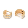 Ion Plating(IP) Frosted 304 Stainless Steel Hoop Earrings for Women EJEW-M001-01G-2