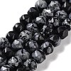 Natural Snowflake Obsidian Beads Strands G-NH0021-A09-01-1
