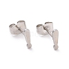 Non-Tarnish 304 Stainless Steel Exclamation Point Stud Earrings for Women Men EJEW-G318-05P-1