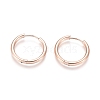 Ion Plating(IP) 304 Stainless Steel Huggie Hoop Earrings EJEW-F111B-21mm-RG-1