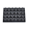 24-Slot Rectangle PU Leather Pendant Display Holder ODIS-WH0043-66-8