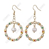 304 Stainless Steel Ring Dangle Earrings EJEW-FS00063-1
