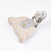 Beech Wood Baby Pacifier Holder Clips WOOD-T015-20-3